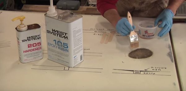 Fibreglass boat repairs with epoxy