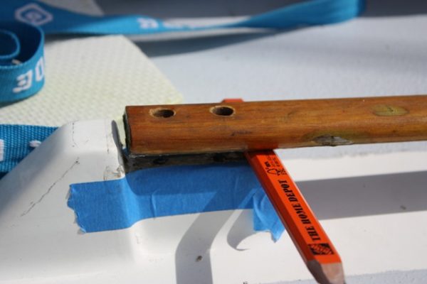 Securing your hand rail using epoxy
