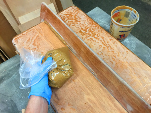 Using a piping bag with epoxy