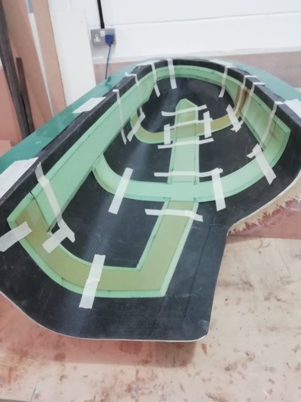 foam core inserts in place