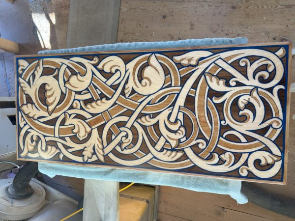 Celtic-Inspired Epoxy Woodwork