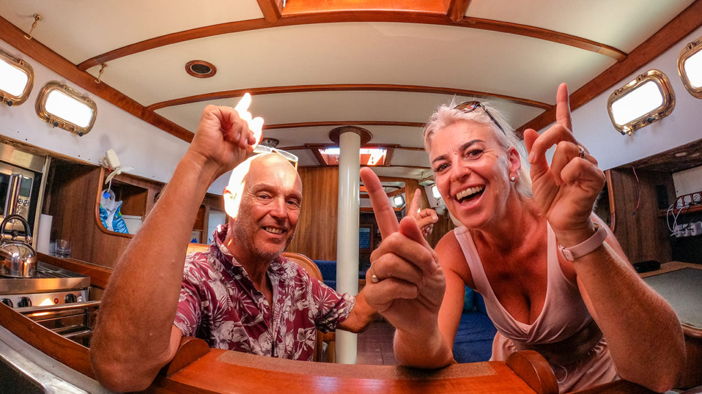 Working their way through replacing headliner and restoring teak trims.