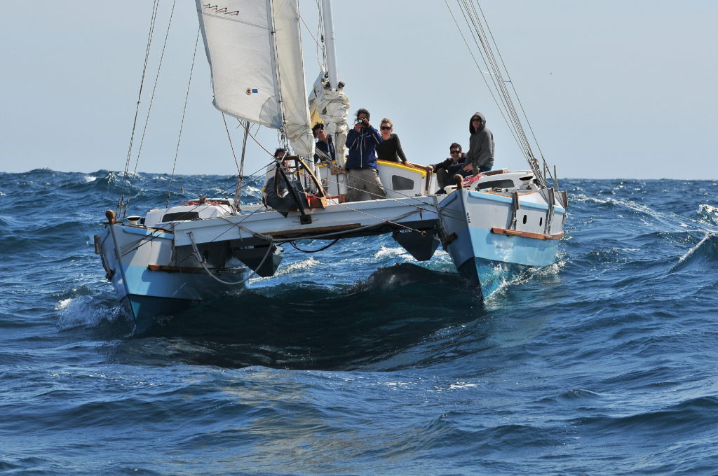 Tiki 38 Out At Sea.