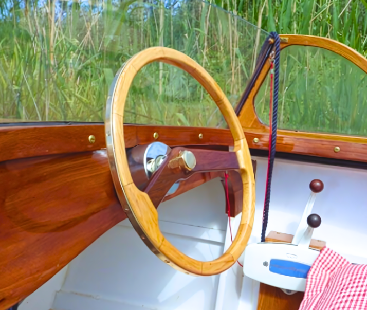wooden steering wheel final result using west system epoxy