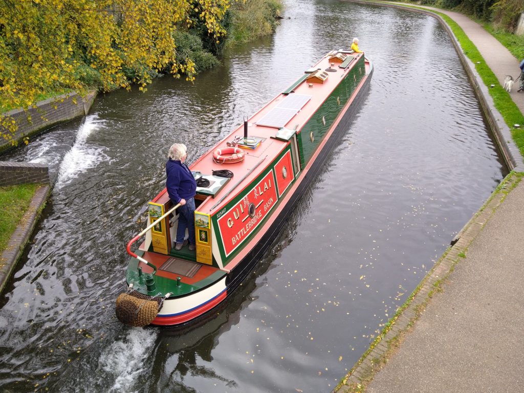 One of David Kemp's narrowboats in use by a customer in the midlands, UK.