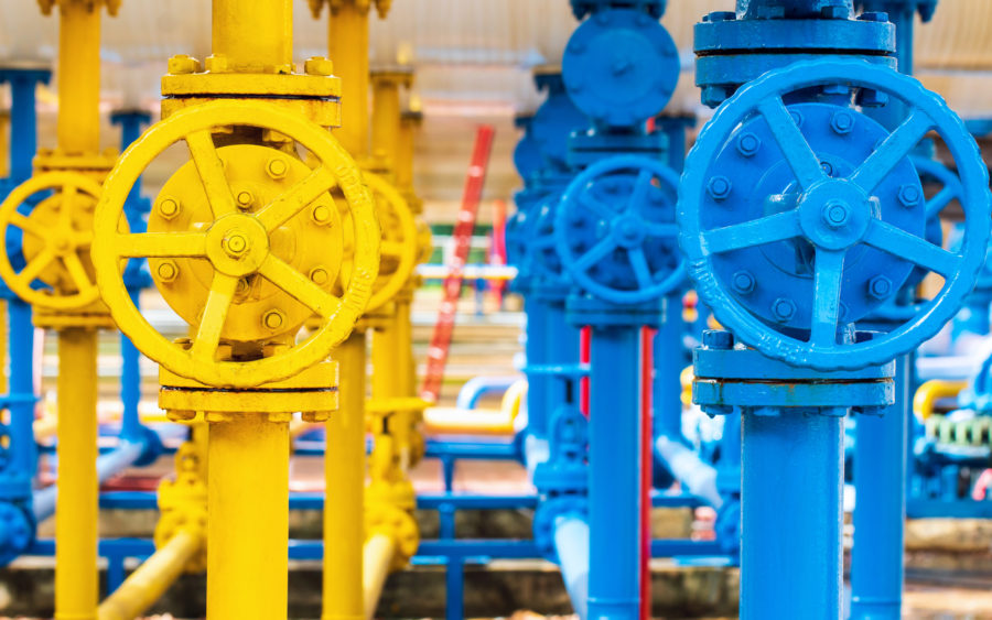 Pipelines Valves at gas plant
