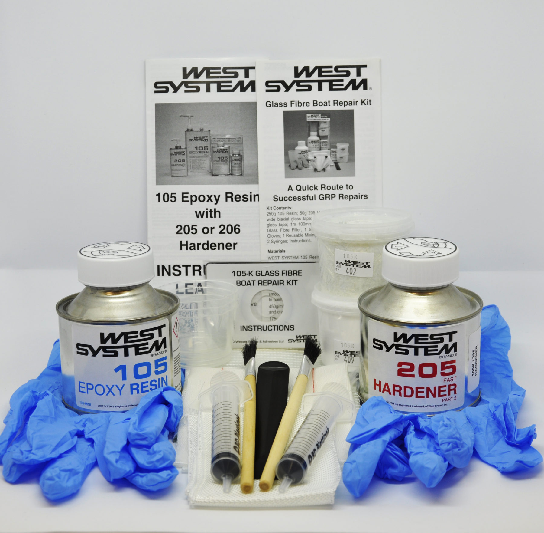 WEST SYSTEM 105-K Glass Fibre Boat Repair Kit improved and upgraded
