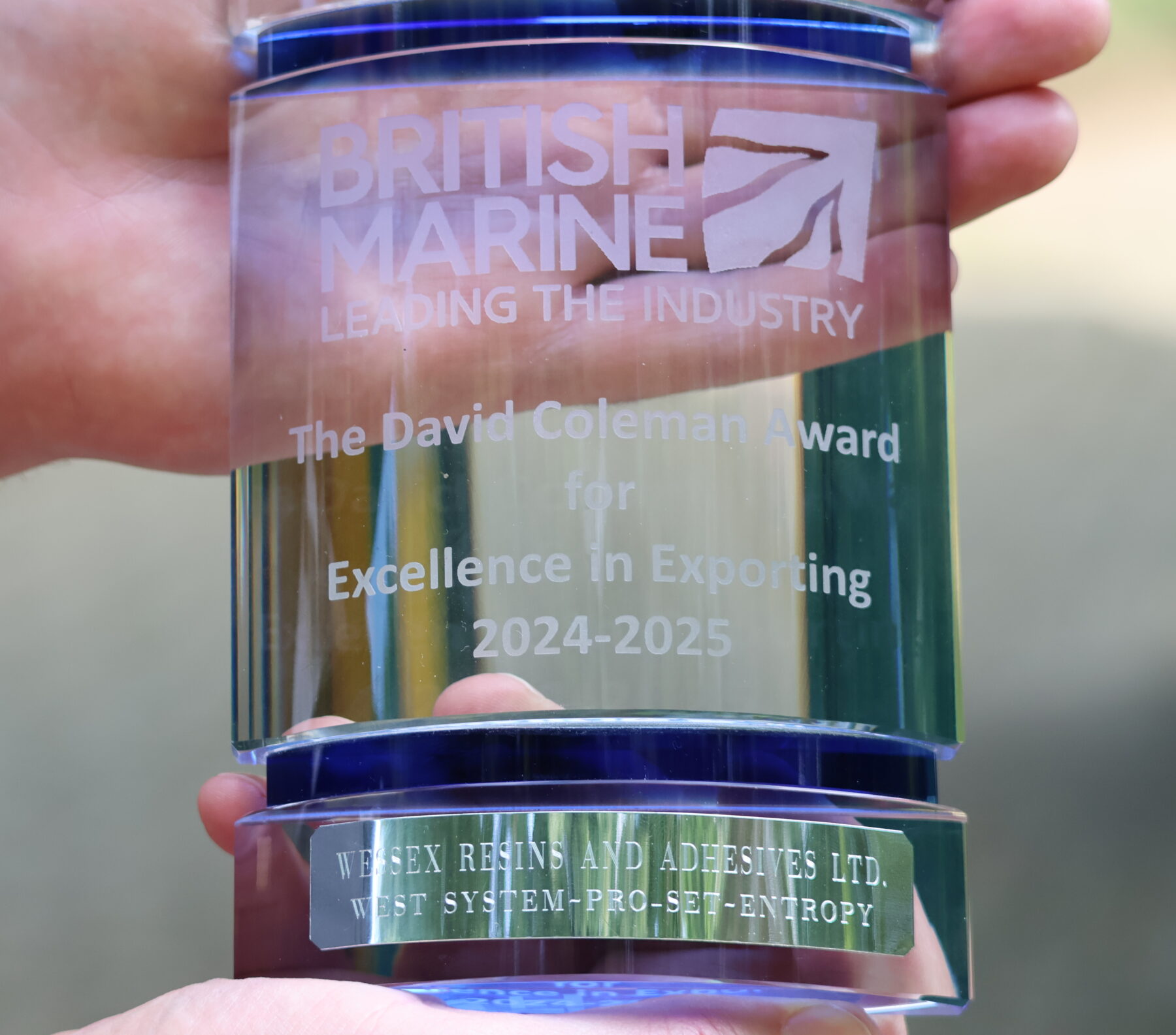 Wessex Resins & Adhesives Win The David Coleman Excellence in Exporting Award 2025